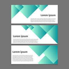 clean and professional geometric abstract banner for web landing page and print element