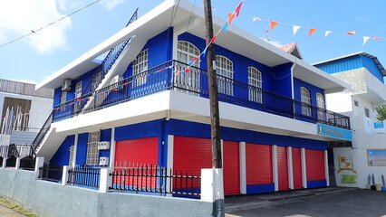 maison coloré de l'île Maurice