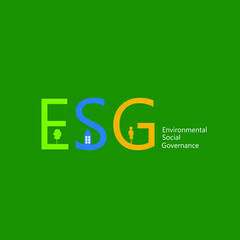 ESG concept of environmental, social and governance; sustainable development. Vector illustration, 10 EPS