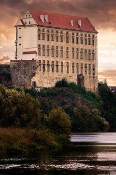 Unfinished unique castle Plumlov in the Renaissance style near the town of Prostejov near Olomouc