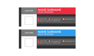 Email Signature Template, Modern Email Template