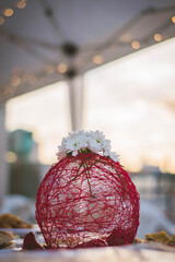 Arreglo floral de mesa de invitados
