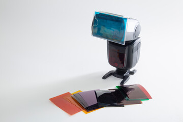 Color filters for flash photography.A device for creativity in photography.