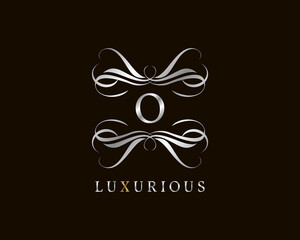letter O luxurious alphabet for bridal, wedding, jewelry, eye lash, nail art, beauty care logo, personal branding image, make up artist, or any other royal brand and company