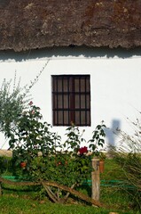Fototapeta na wymiar Ventana de cabaña en El Rocio, Huelva