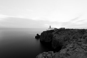 Fototapeta na wymiar Lighthouse on the far edge of Europe