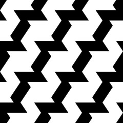 Seamless vector. Figures ornament. Curves pattern. Jagged stripes wallpaper. Geometric image. Zigzag lines background. Ethnic motif. Digital paper, textile print, abstract backdrop.