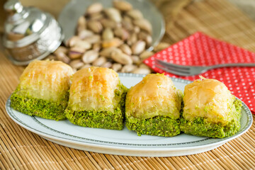 Turkish kitchen; Traditional delicious Turkish desserts; Baklava