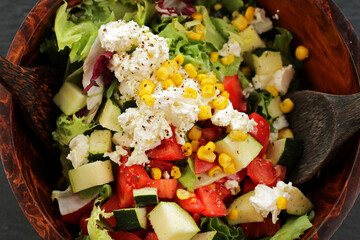 Vegetarian food - fresh vegetable salad