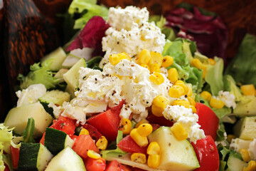 Vegetarian food - fresh vegetable salad