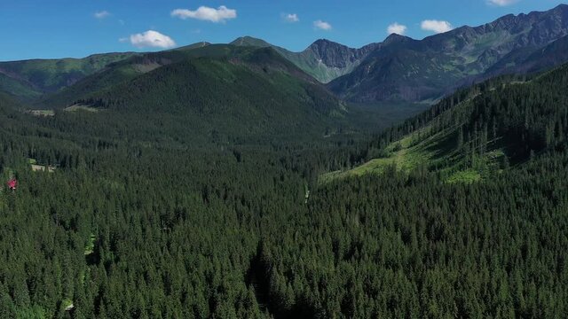 Aerial view of Rohace National Park, part of the Western Tatras in Slovakia