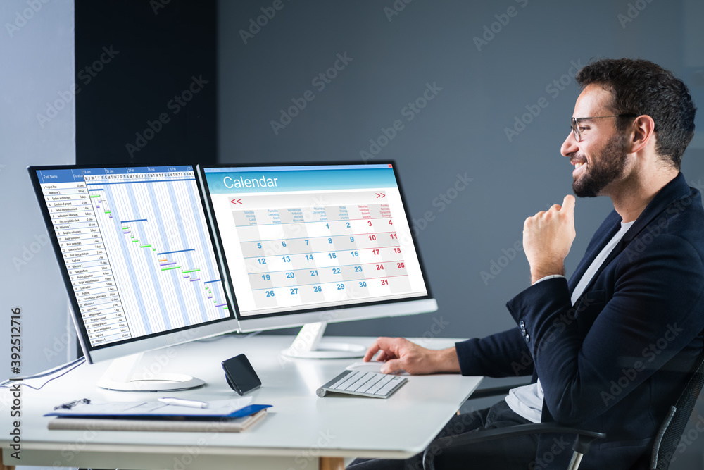 Poster Scheduling Report List And Gantt Chart