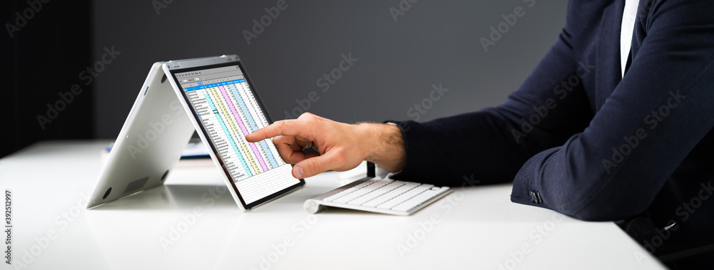Poster Spreadsheet Business Data Technology And Software