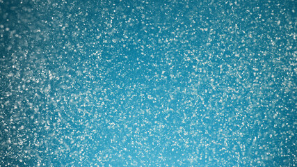 Falling snow on blue background