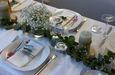 Beautiful table set up for some wedding event