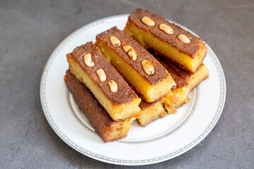 Turkish Dessert Sambali or Damascus Dessert (Sam Tatlisi)