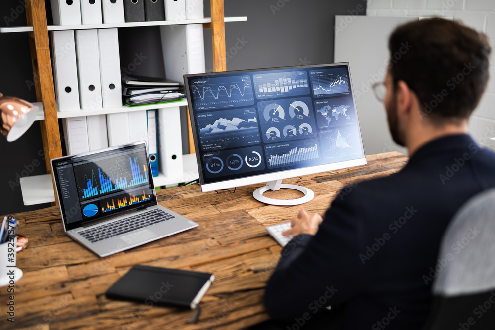 Poster kpi business analytics data dashboard. analyst