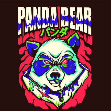 PANDA BEAR TSHIRT ILLUSTRATION 
