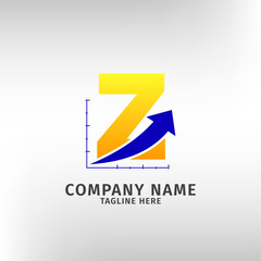 letter Z traffic sales icon logo template for marketing company and financial or any other business