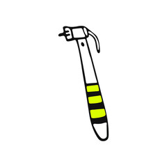 Hand drawn vector modern pump for the bike. Isolated on white background drawing. Vector illustration