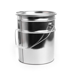 tin bucket on white background © VlaDee