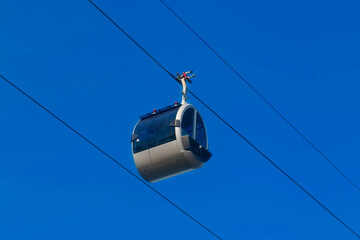 cable car on the Sparrow hills against the sky