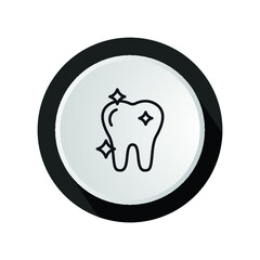  Tooth in circle. Vector illustration - 012