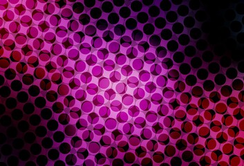Dark Purple, Pink vector template with circles.