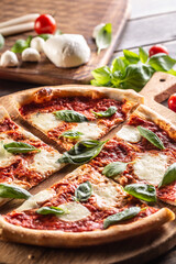 Pizza Napoletana - Napoli tomato sauce mozzarella and basil