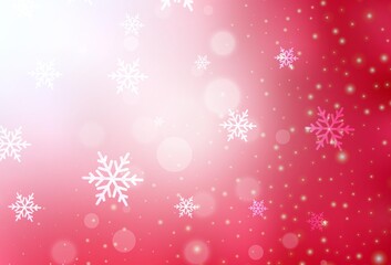Light Red vector backdrop in holiday style.