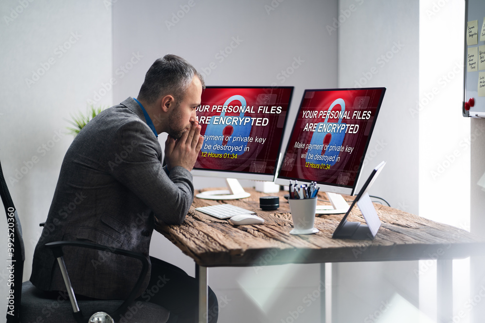 Poster Encrypted Files And Data Cyber Attack