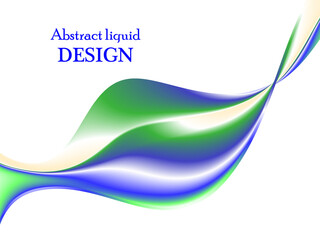 Abstract vector background, blue and green waved lines for brochure, website, flyer design.