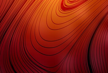 Dark Red, Yellow vector pattern with bent lines.