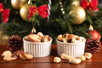 Chestnuts traditional Christmas food. Christmas Party Decoration