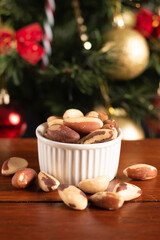 Chestnuts traditional Christmas food. Christmas Party Decoration