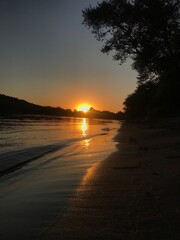 sunset on the beach