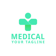 people medical logo design vector