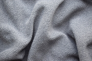 Plush gray micro fleece background. - obrazy, fototapety, plakaty