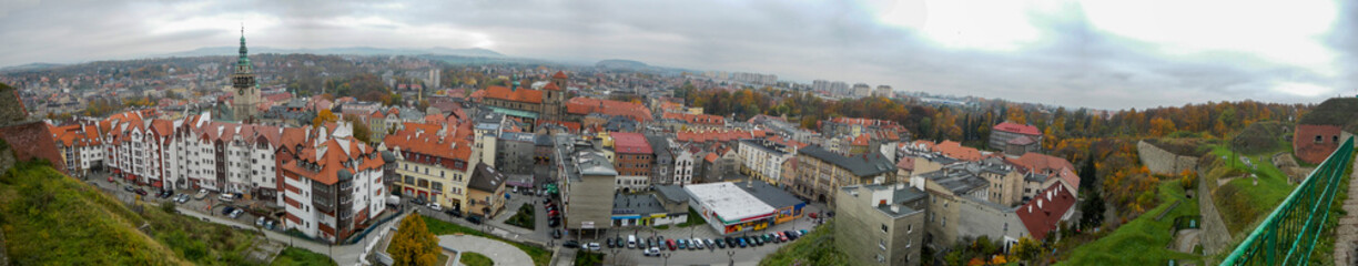 Fototapeta na wymiar Panorama of the old town in the Czech Republic