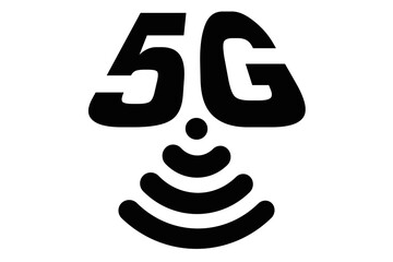 5G logo on white background. 