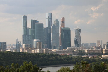 Fototapeta na wymiar view of the skyscrapers Moscow city