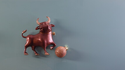 new year's background. symbol of the year bull