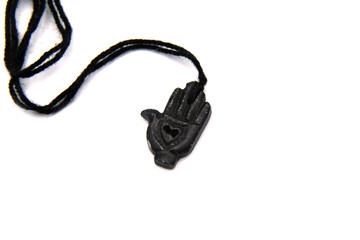 Indian amulet on white background
