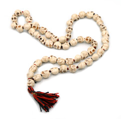 The rosary on white background