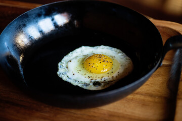 Fried egg in a skillet