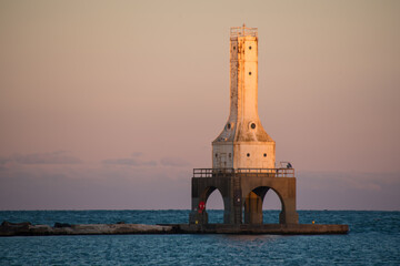 sunset by the lighthouse