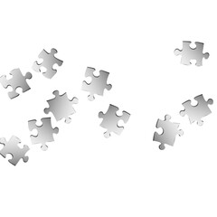 Abstract teaser jigsaw puzzle metallic silver 