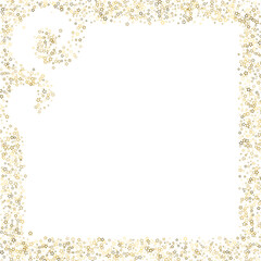 Gold Glitter Stars. Luxury Shiny Confetti.