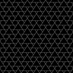 Mosaic. Triangles, hexagons ornament. Grid background. Ethnic tiles motif. Geometric grate wallpaper. Parquet backdrop. Digital paper, page fills, web design, textile print. Seamless abstract pattern.