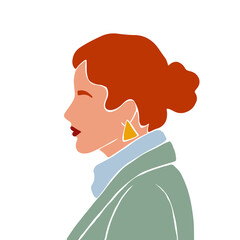 Abstract female portrait. Vector illustration